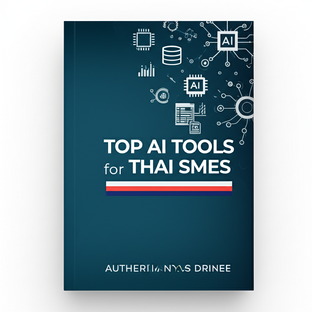 Mockup of 'Top AI Tools for Thai SMEs' e-book cover